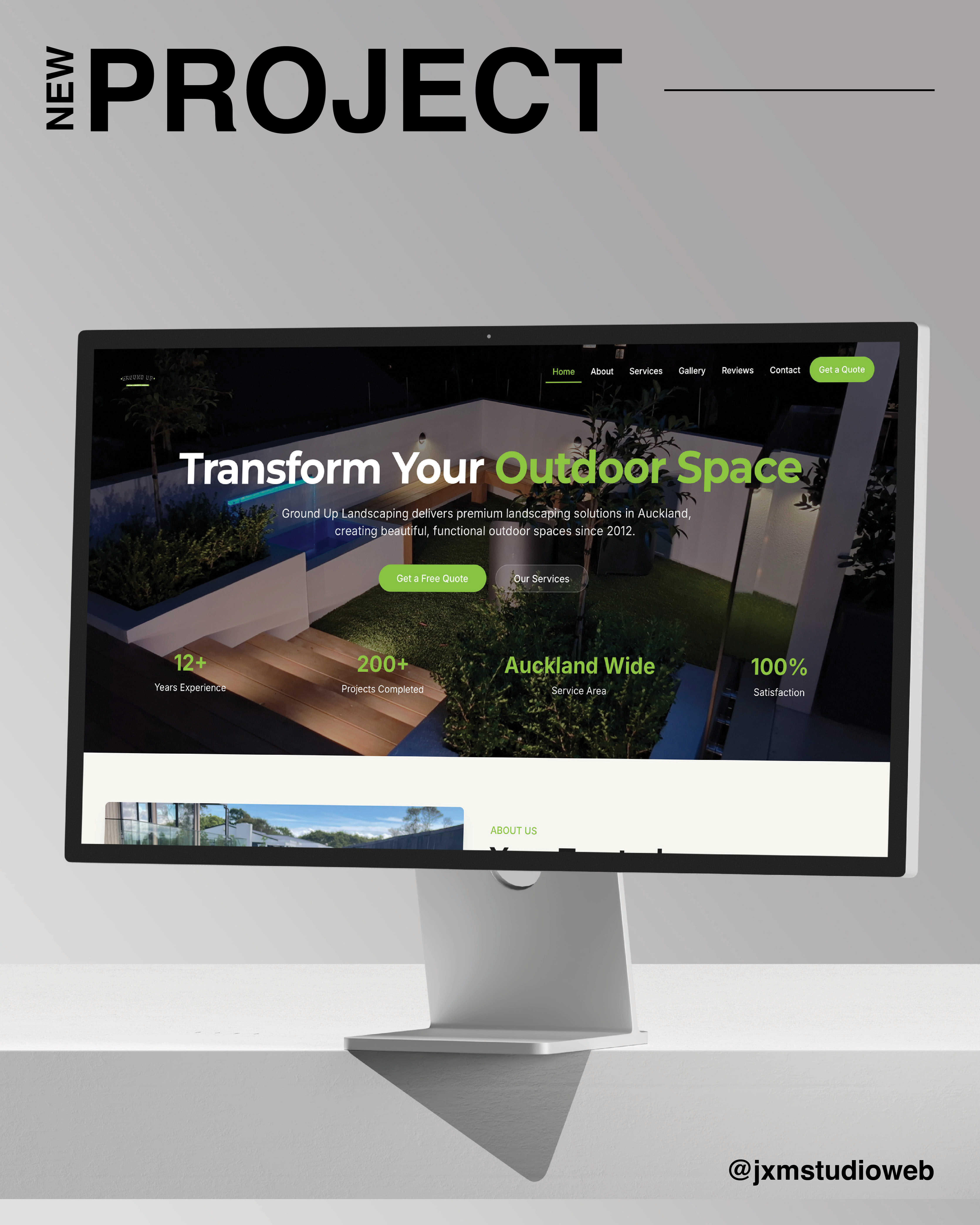 GroundUpLandscaping - Complete Brand & Web Design